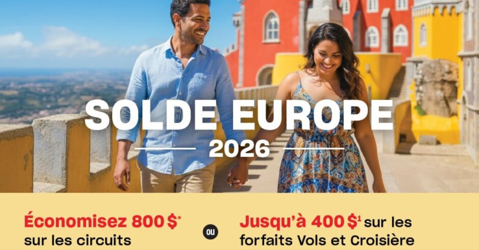 Vacances Air Canada – Solde Europe 2026