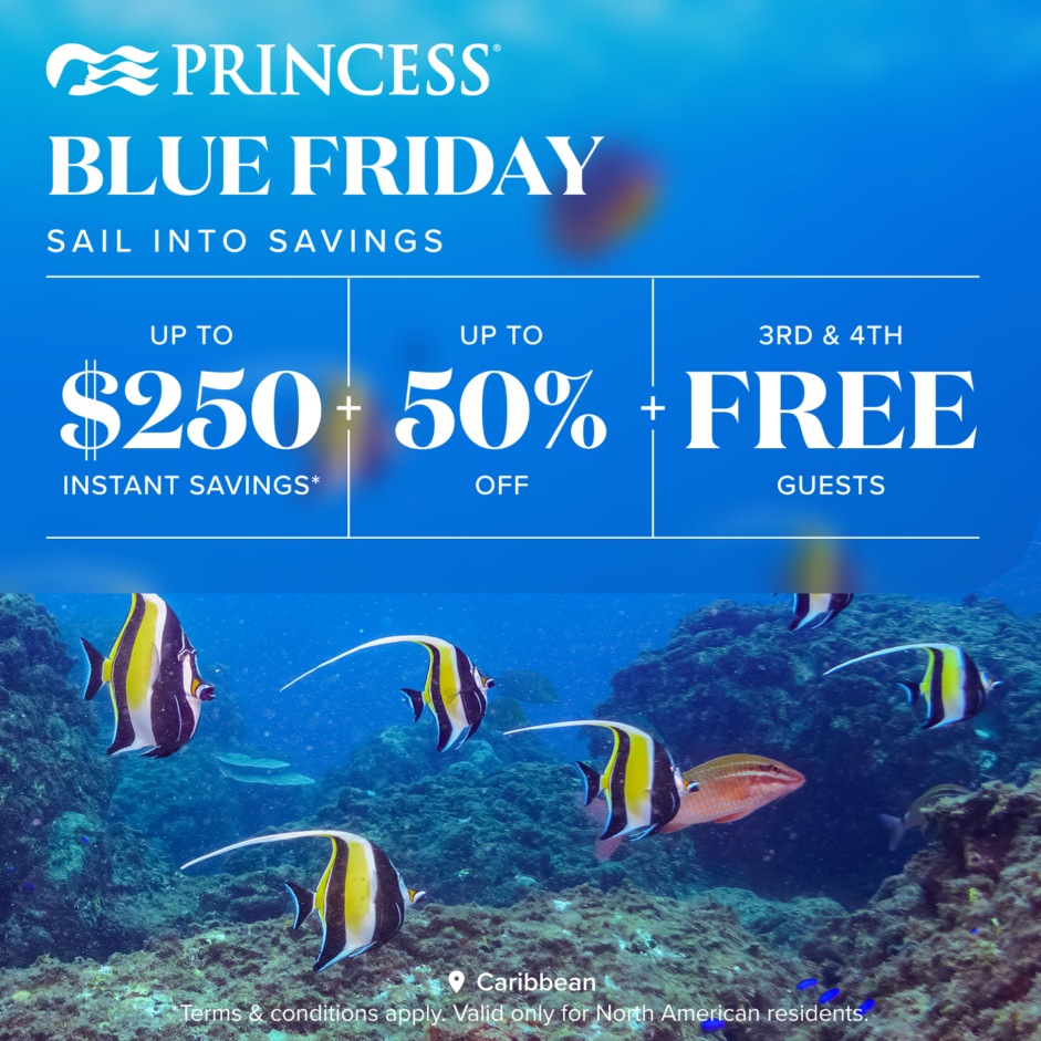 Princess Cruises : Grosses économies avec la promo Blue Friday